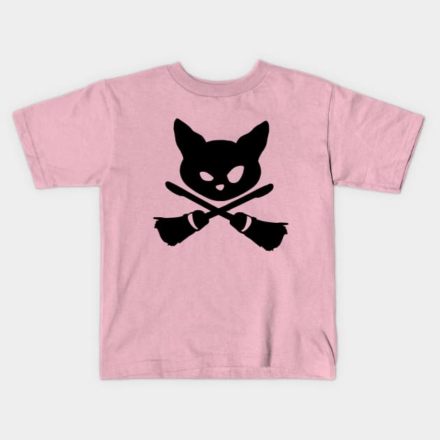 Witchy Warning Label - Black Kids T-Shirt by SlowOctopus